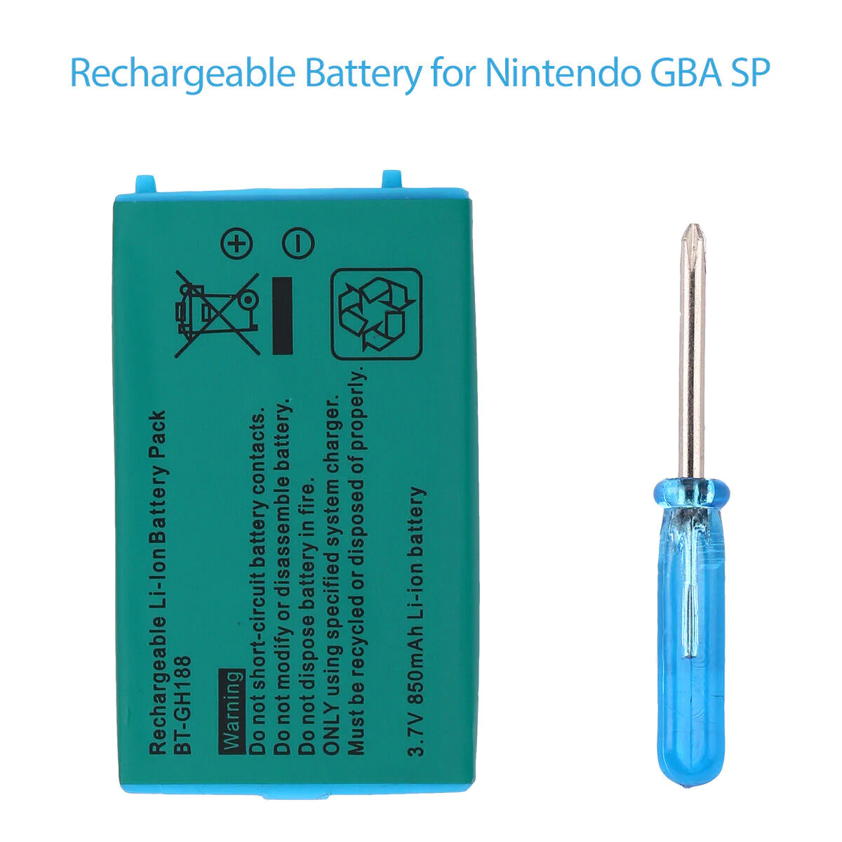 Great Choice Products 4X Rechargeable Battery For Nintendo Game Boy Advance Sp Systems + Screwdriver