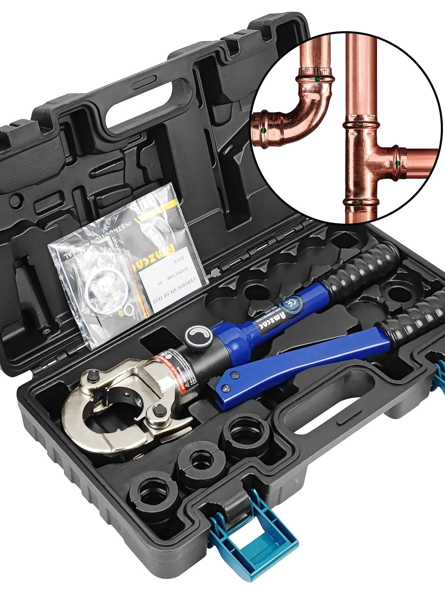 amzcnc copper tube fittings hydraulic pipe crimping tool with 1/2