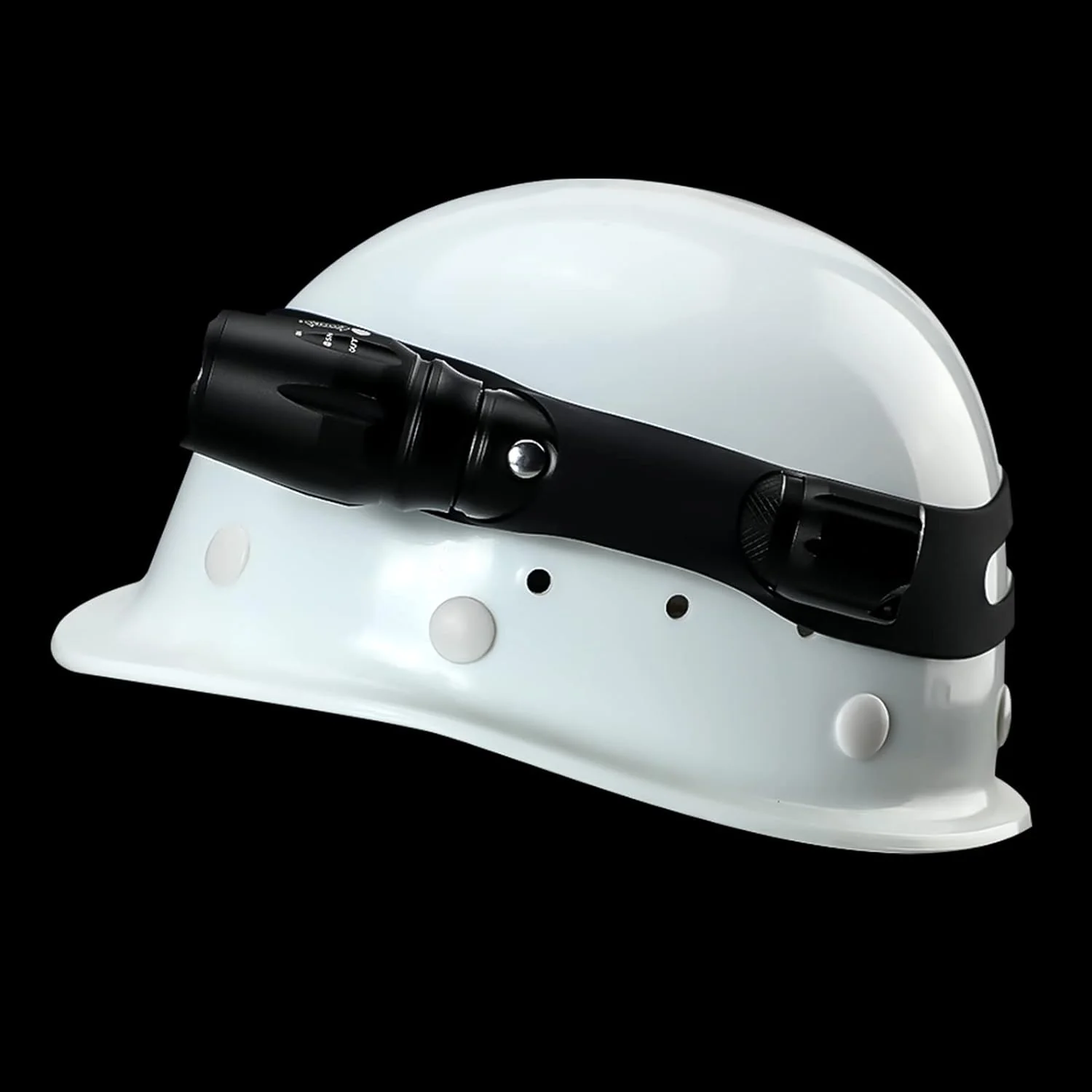 Shappy Firefighter Helmet Band Rubber Fire Helmet Band with Hole Fire Helmet Accessories Heavy Duty Firefighter Hat Adult Black Strap