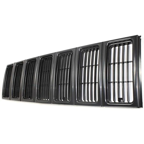 DAT AUTO PARTS Grill Assembly Replacement for 1997-2001 Jeep Cherokee MIDSIZE SE/Sport Model Black Plastic Front Grille CH120020