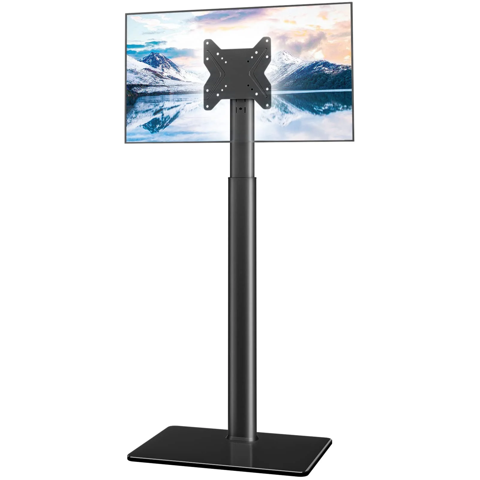 HEMUDU Universal TV Stand Monitor with Mount 100 Degree Swivel Height Adjustable and Tilt Function for 19 to 43 inch LcD, LED OLED TVs,