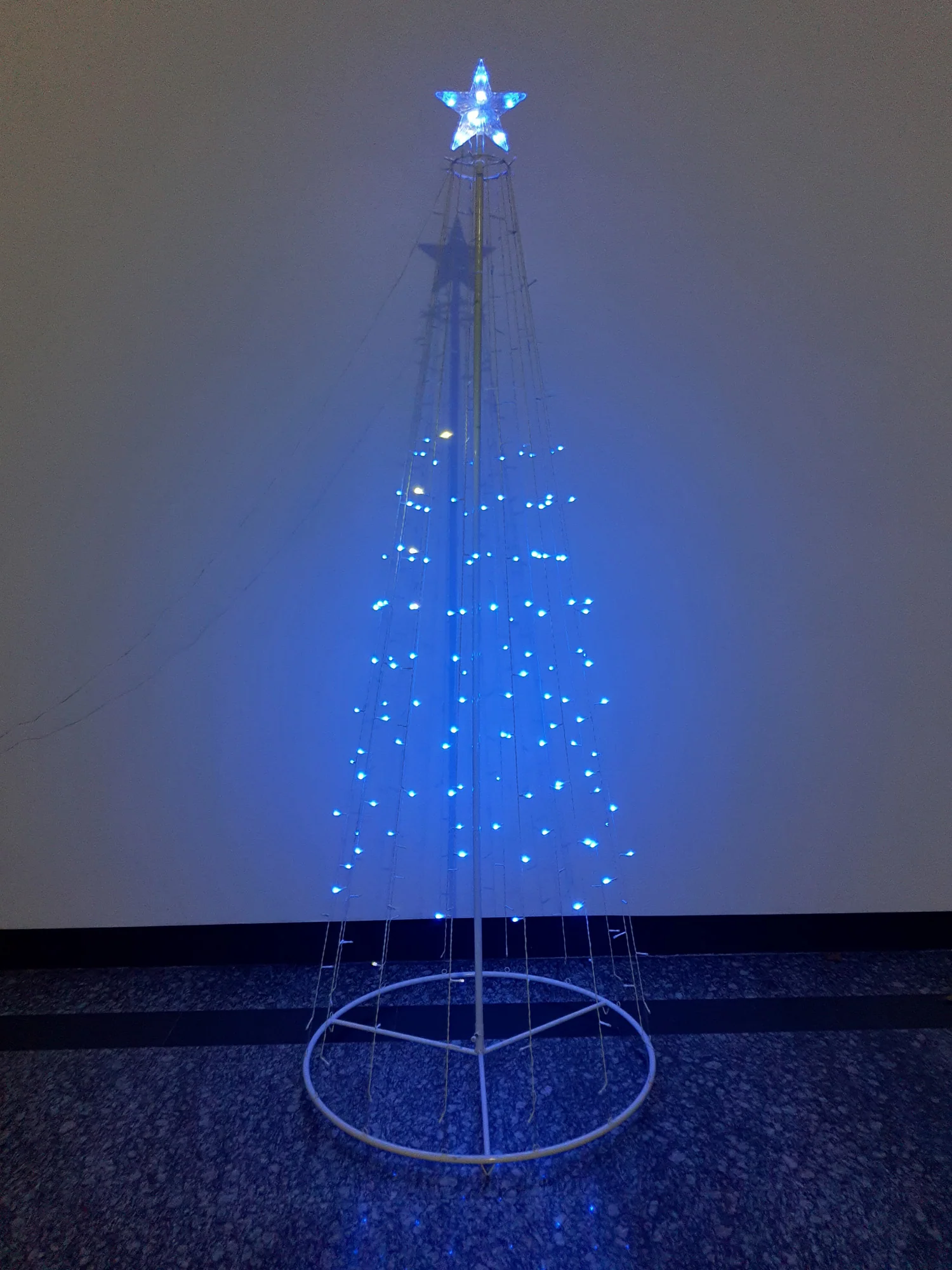 Hi-Line Gifts 6.75&s; Pre-Lit Multi-Function Timed Outdoor Christmas Tree, LED RGB Lights with Remote