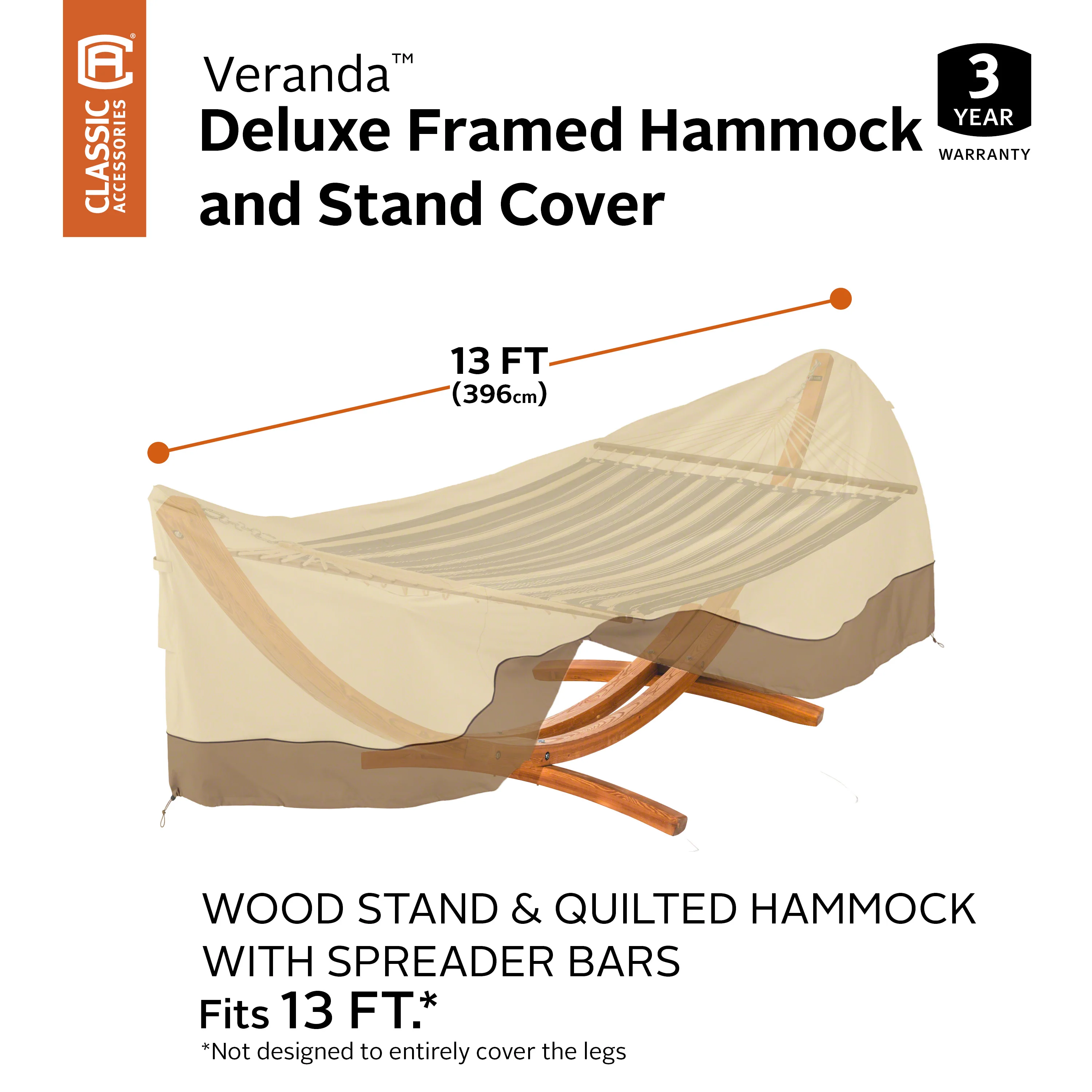 Classic Accessories Veranda Deluxe Framed Hammock and Stand Cover