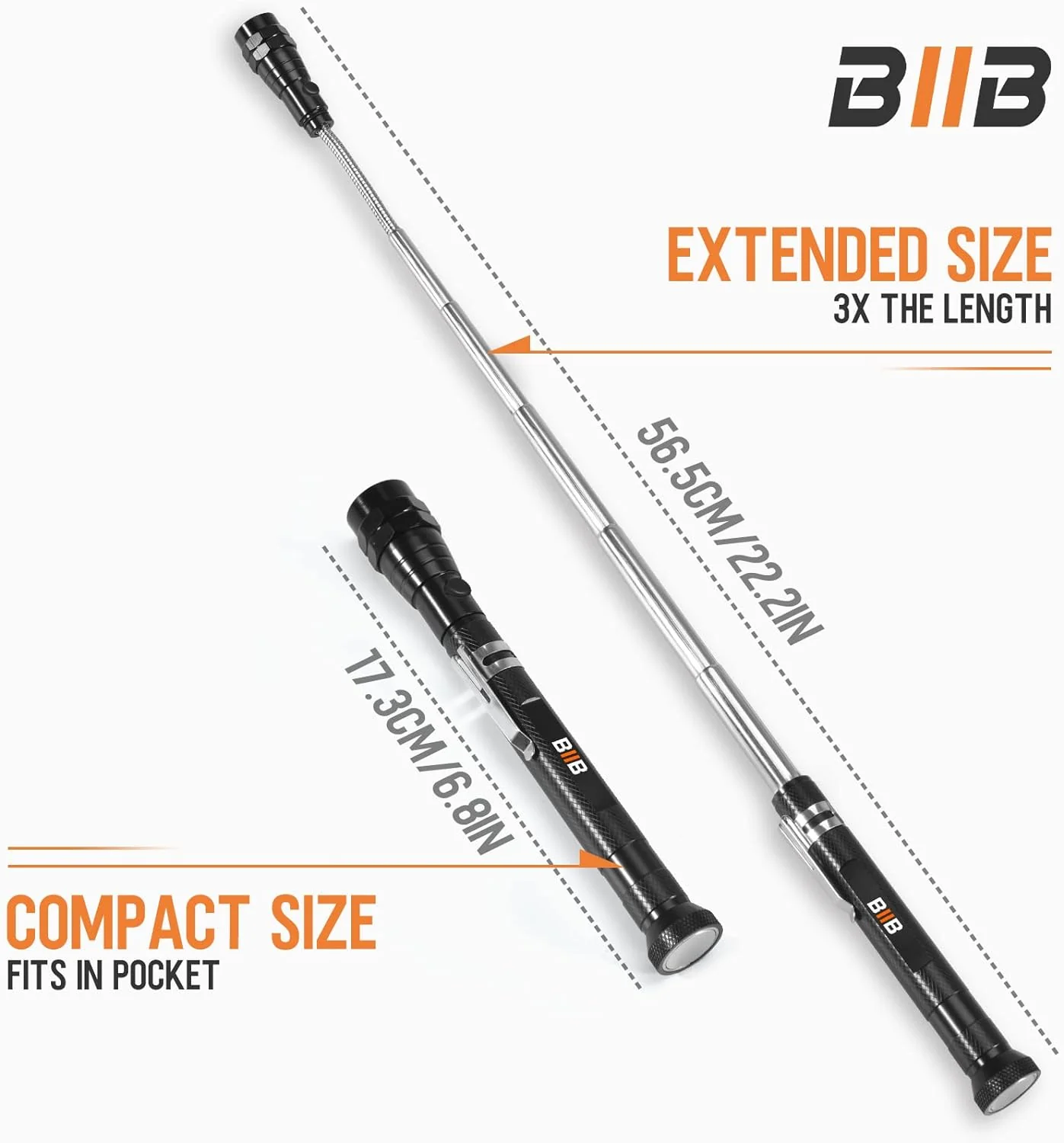 BIIB Gifts for Men, Stocking Stuffers for Men Gifts, Telescoping Magnetic Pickup Tools Cool Gadgets for Men, Christmas Birthday Gift