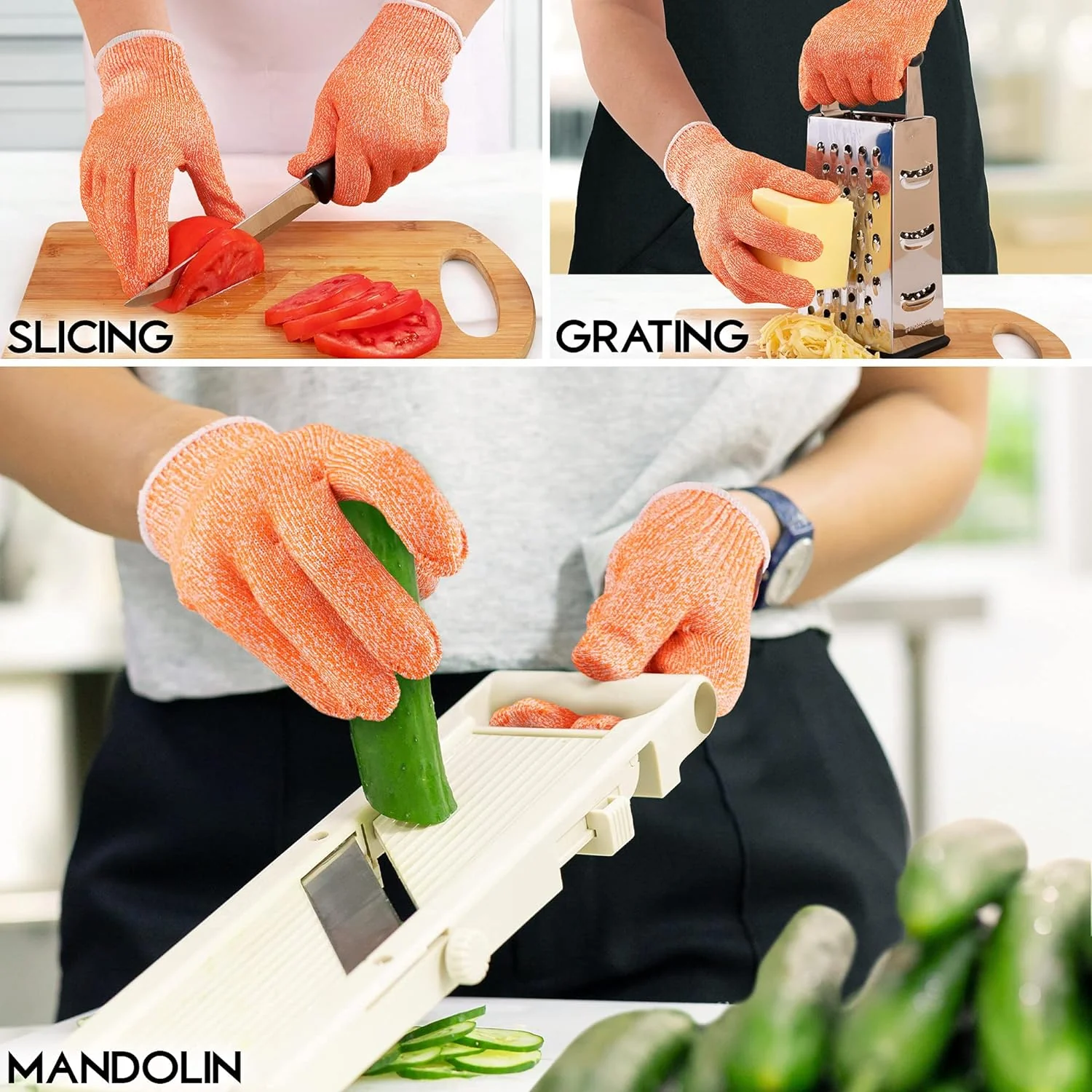 Generic Zulay Cut Resistant Gloves Food Grade Level 5 Protection - Comfortable Safety Cutting Gloves - Cut Resistant Work Gloves