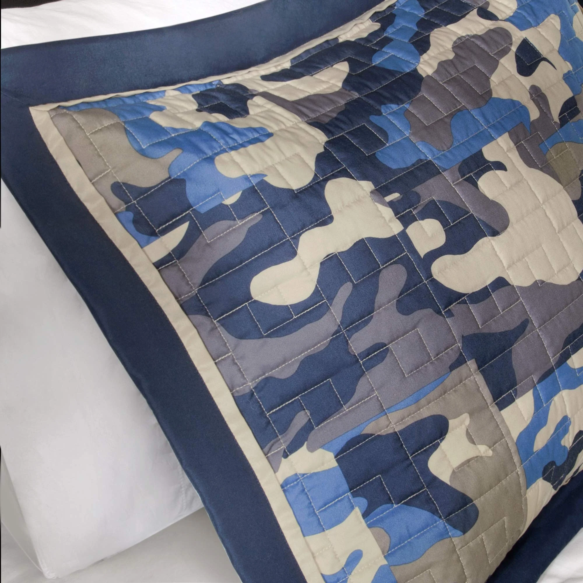 MI ZONE Cozy Quilt Set, Casual Modern Design, All Season Teen Bedding Coverlet Bedspread, Decorative Pillow, Boys Bedroom Décor,