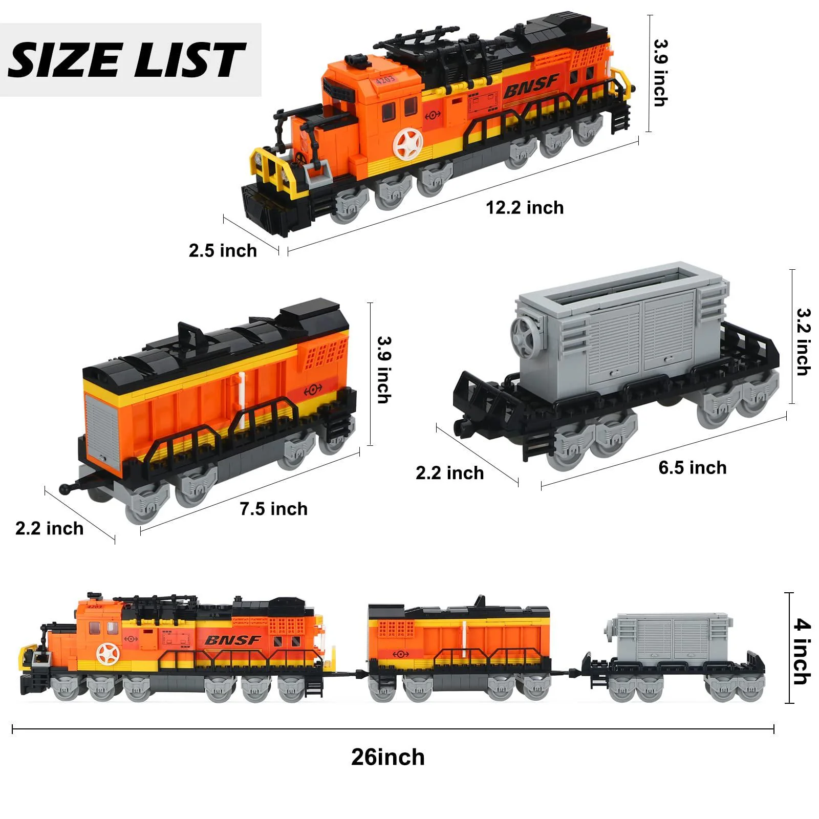 brick story city cargo train building set, bnsf freight trains model, steam locomotive train building blocks toys, gift train