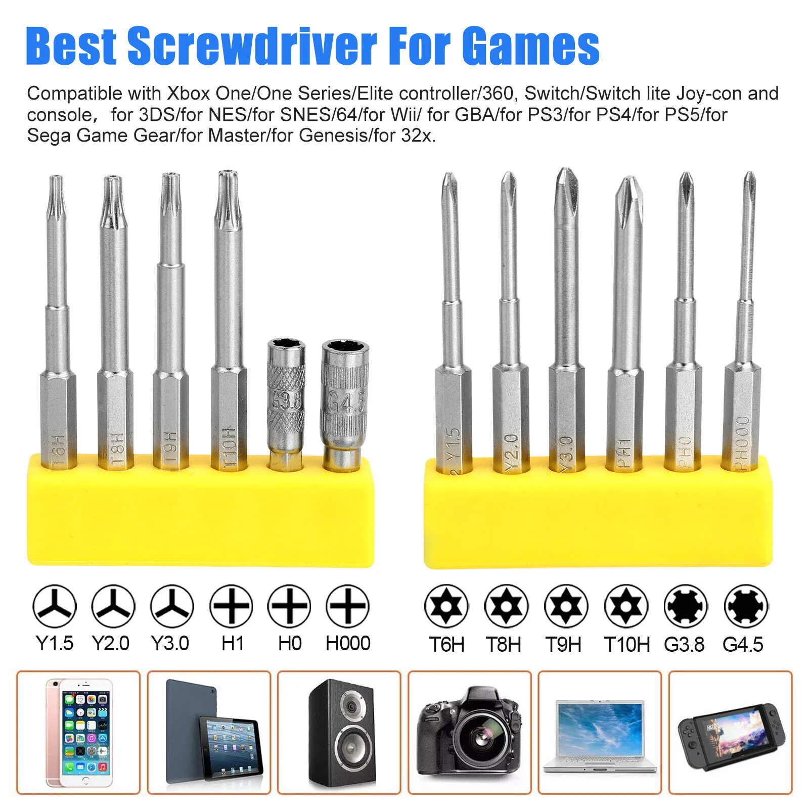 GCP Products Repair Tool Set Pry Screwdriver Kit For Ps5/4 Xbox One Controller Console Switch