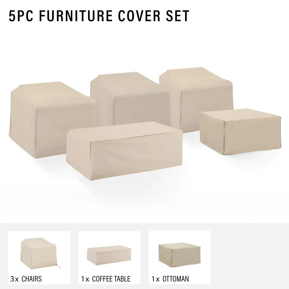 Crosley Brands 5Pc Outdoor Sectional Furniture Cover Set
