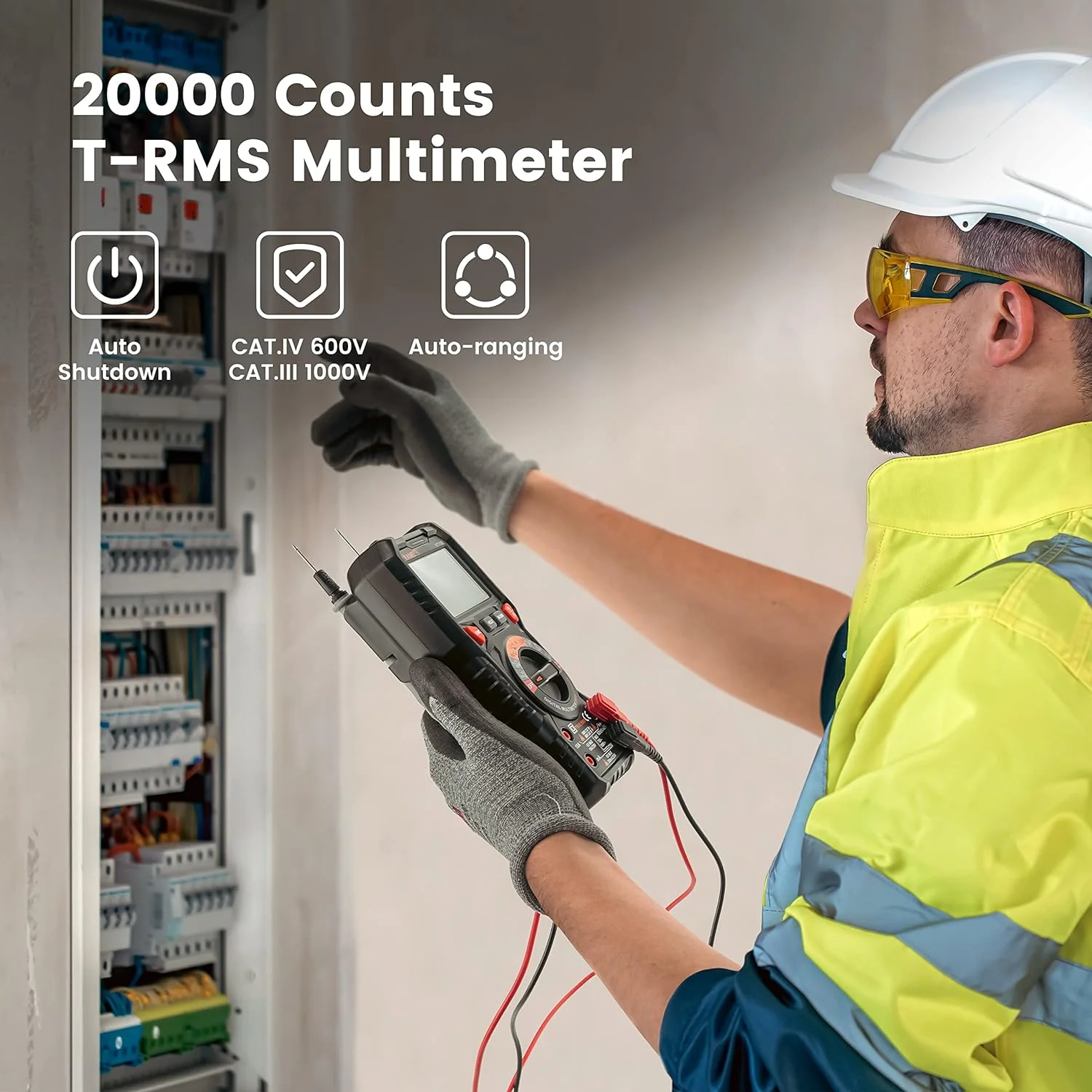 Generic KAIWEETS HT118E Digital Multimeter TRMS 20000 Counts with Higher Resolution Auto-Ranging Voltmeter Accurately Measures Voltage