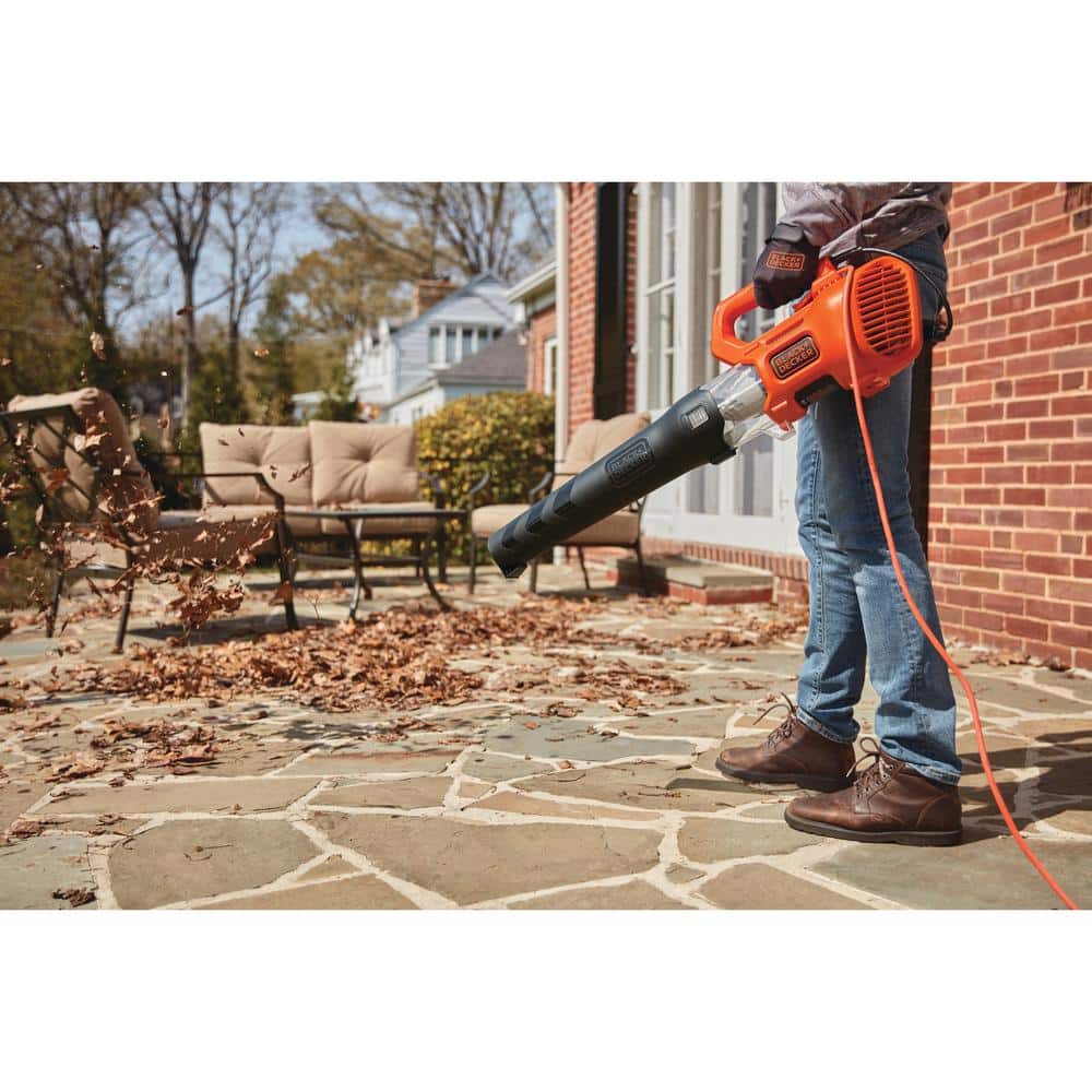 BLACK+DECKER 140 MPH 450 CFM 9 Amp Corded Electric Axial Leaf Blower tool only