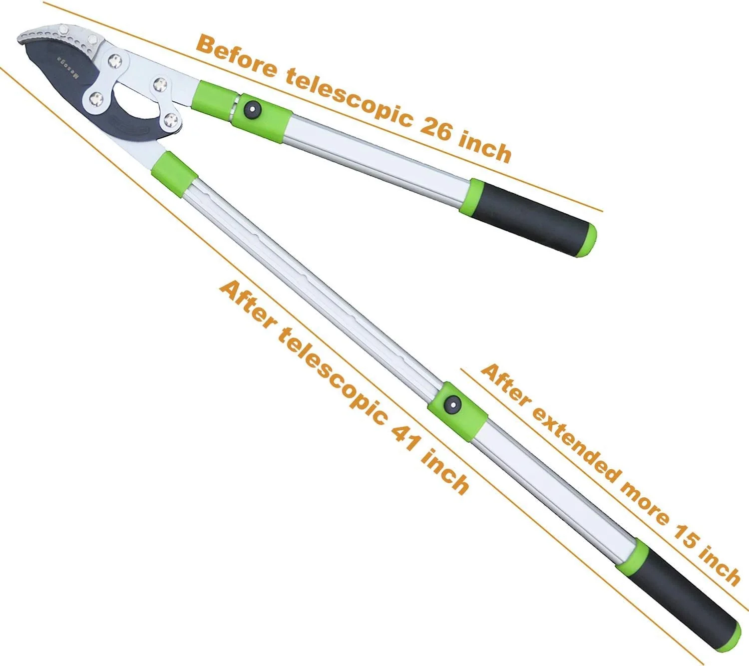 Mesoga Anvil Lopper with Extendable, Bypass Lopper Heavy Duty, Tree Trimmer Telescopic 26-41 Inch, Garden Tools Pruner 5 Layers Handle