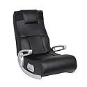 X Rocker SE II Leather Lounging Video Gaming Floor Chair, with Wireless Audio Transmission, 2 Speakers, Subwoofer, Armrest, Fold
