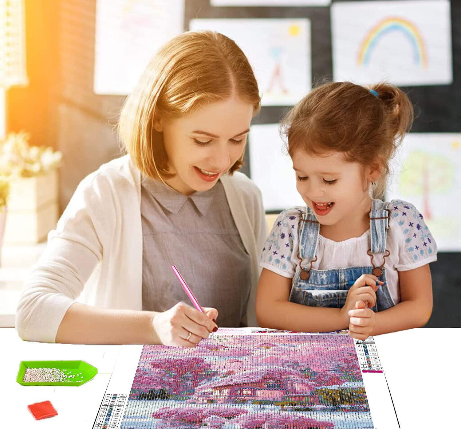 vigegu diamond painting kits for adults - diamond art kits with accessories &a; tools,landscape 5d paintings with diamond dots