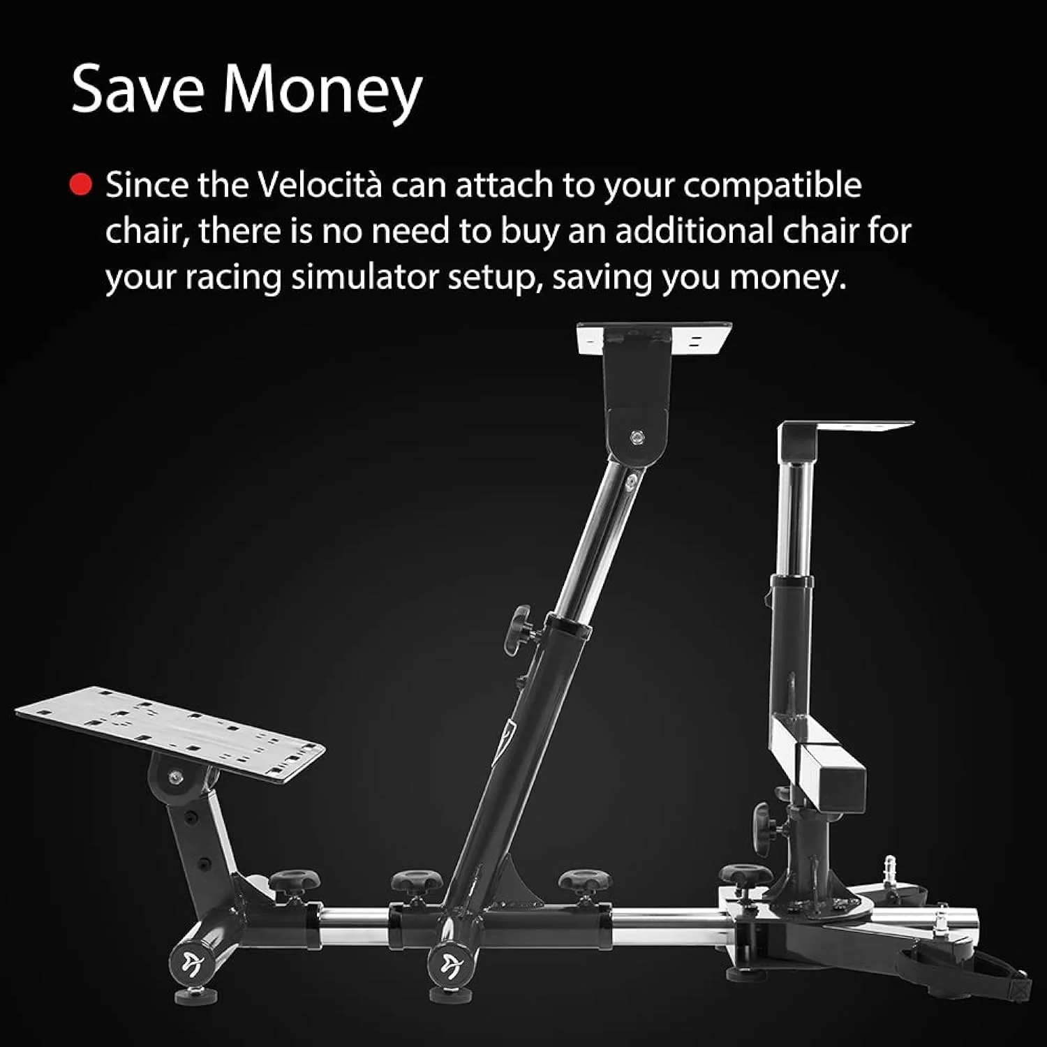 GCP Products Velocita Universal Racing Simulator Cockpit Compatible With Most Racing Sim Gear And Gaming Chairs Collapsible Telescopic And…