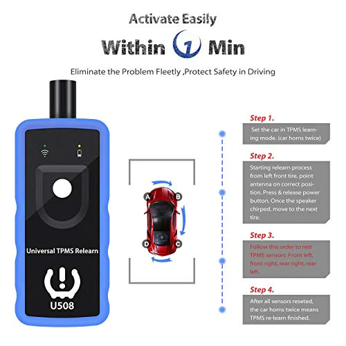 JDiag Tire reset tool U508 for Most Car Brands Tire Pressure Monitor TPMS Relearn Tool Universal
