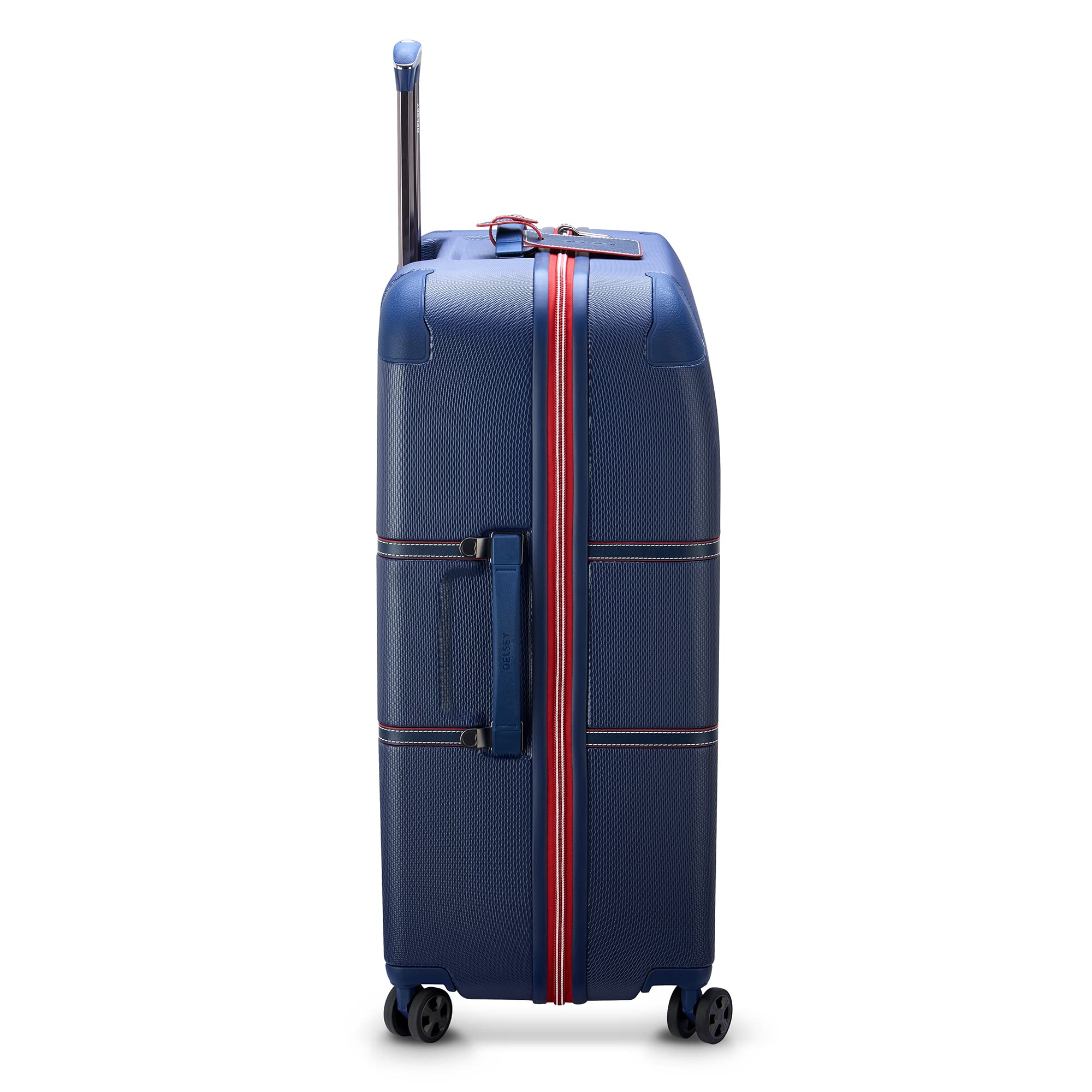 Delsey Paris Chatelet Hardside 2.0 Luggage With Spinner Wheels, Navy, Checked-Large 28 Inch
