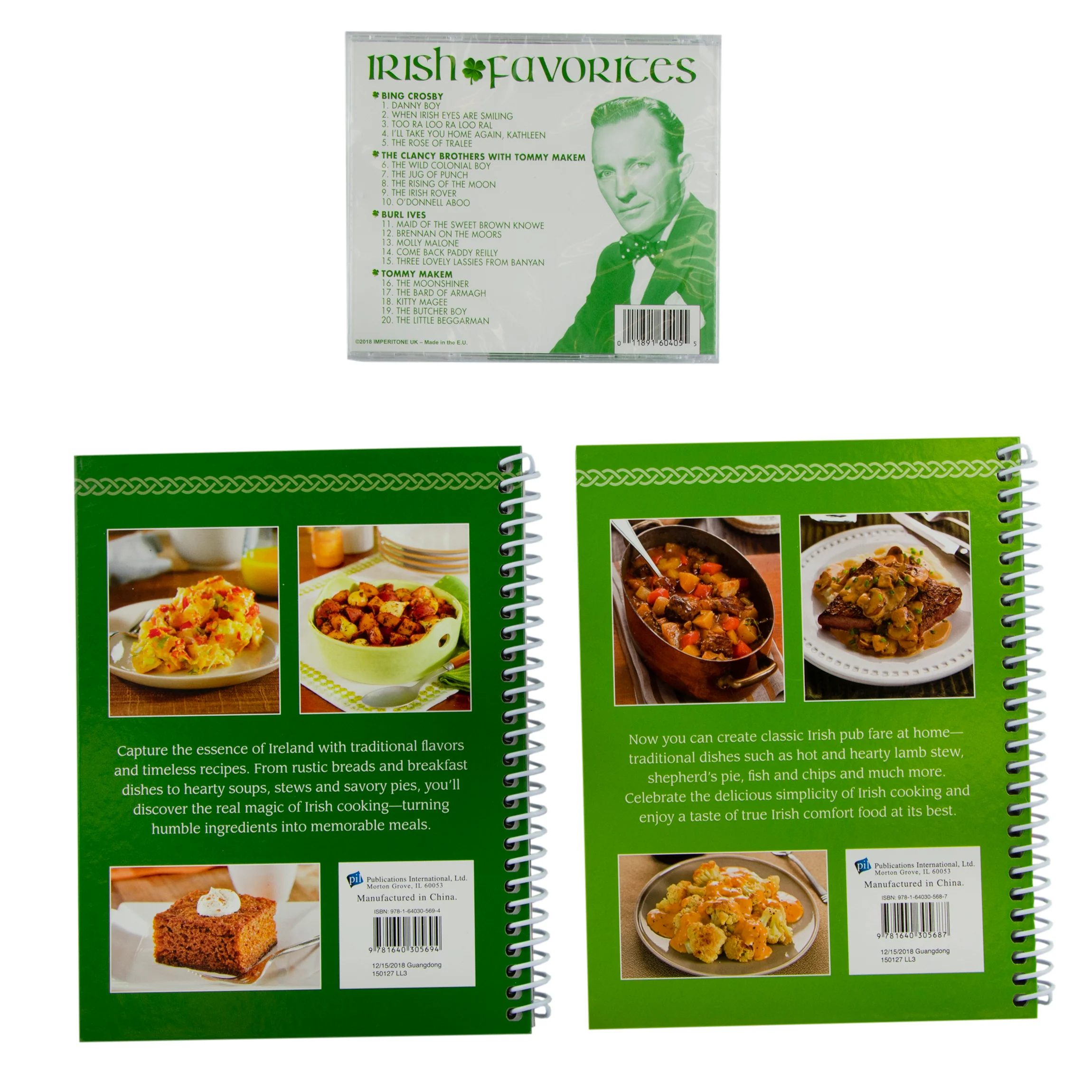 Publications International, Ltd. Irish Pub and Country Cooking Cookbook Collection with Bonus Irish Favorites CD