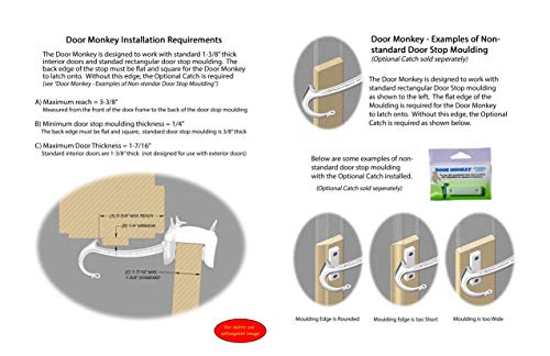 Door Monkey Child Proof Door Lock &a; Pinch Guard - For Door Knobs &a; Lever Handles - Easy To Install - No Tools Or Tape Required -