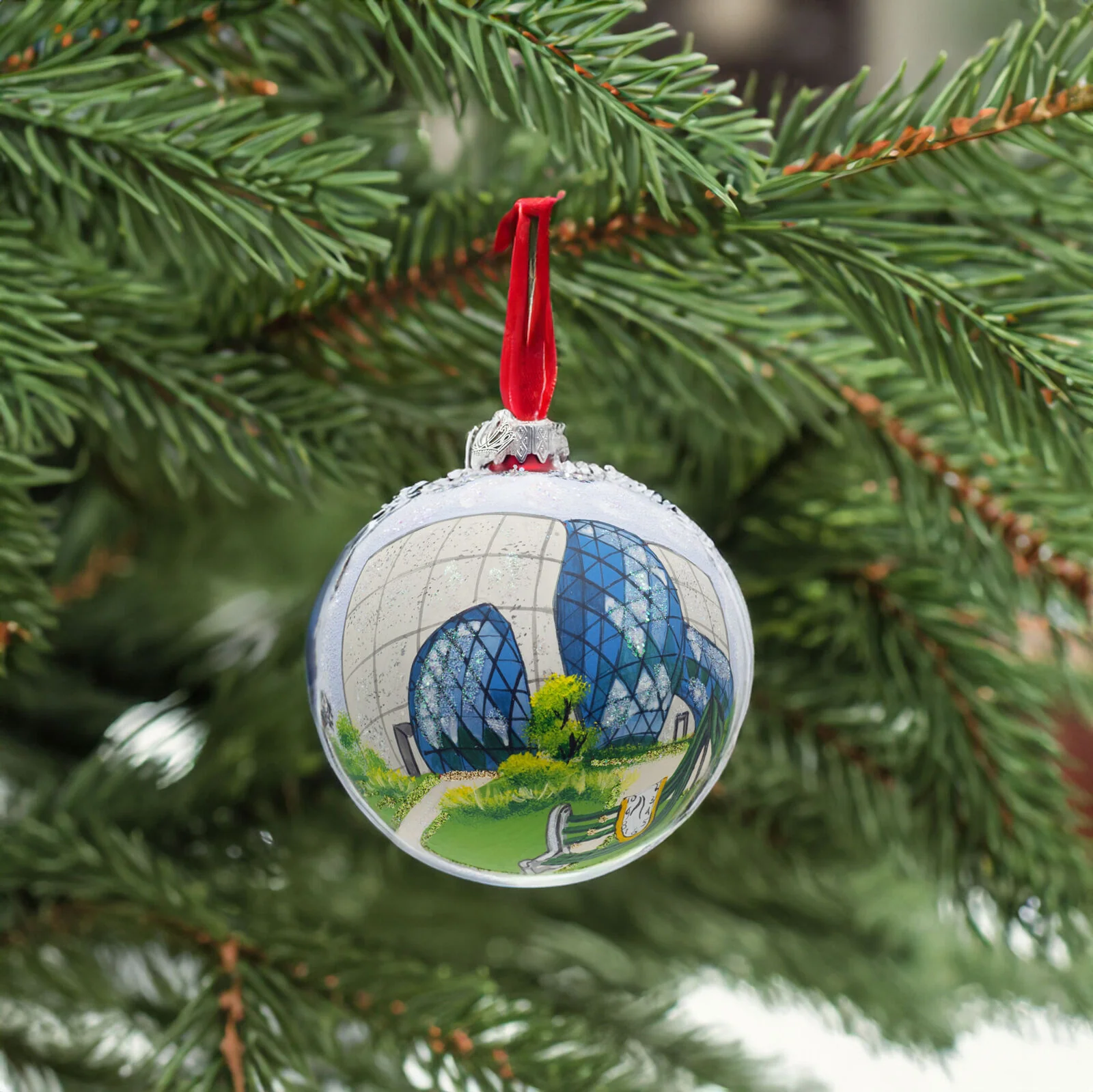 Great Choice Products The Dali Museum, St. Petersburg, Florida, Usa Glass Ball Christmas Ornament 4