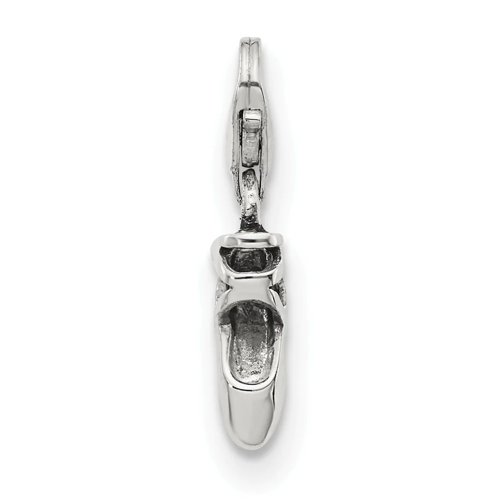 Black Bow Jewelry Company Sterling Silver Ballet Shoe Clip-on Bead Charm