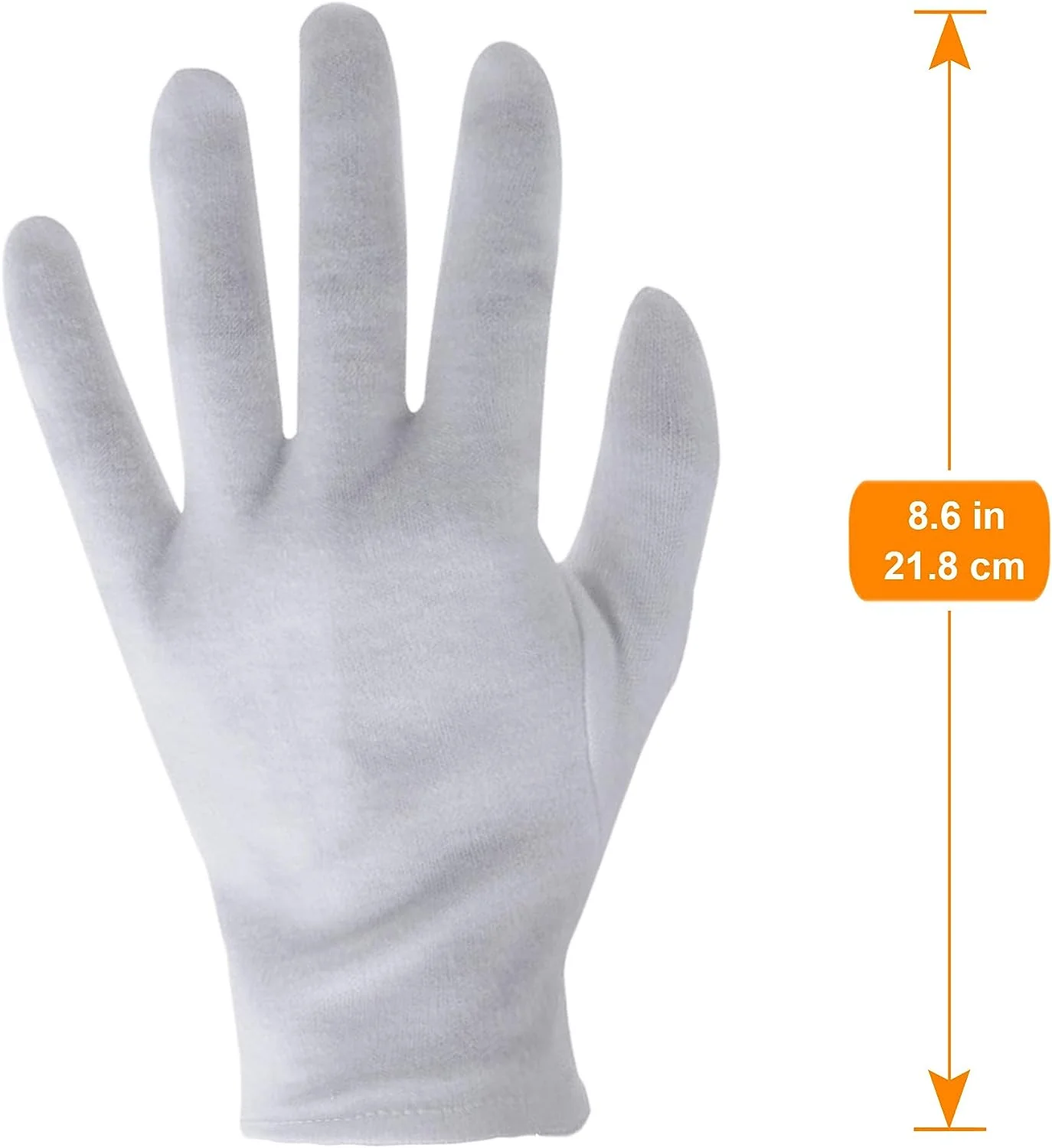 Coyaho 12 Pairs White Cotton Gloves,  White Gloves for Inspection Photo Jewelry Silver Coin Archive Serving Costume, Cotton Gloves for