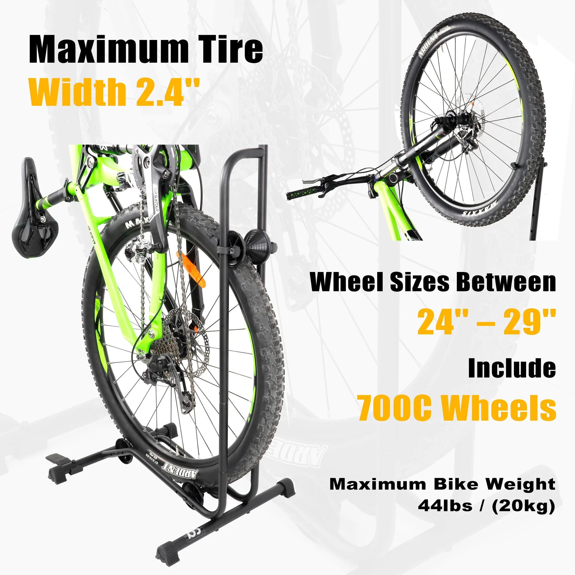 CyclingDeal 2 x CD Upright Vertical &a; Horizontal MTB Road Bike Bicycle Floor Parking Stand Rack