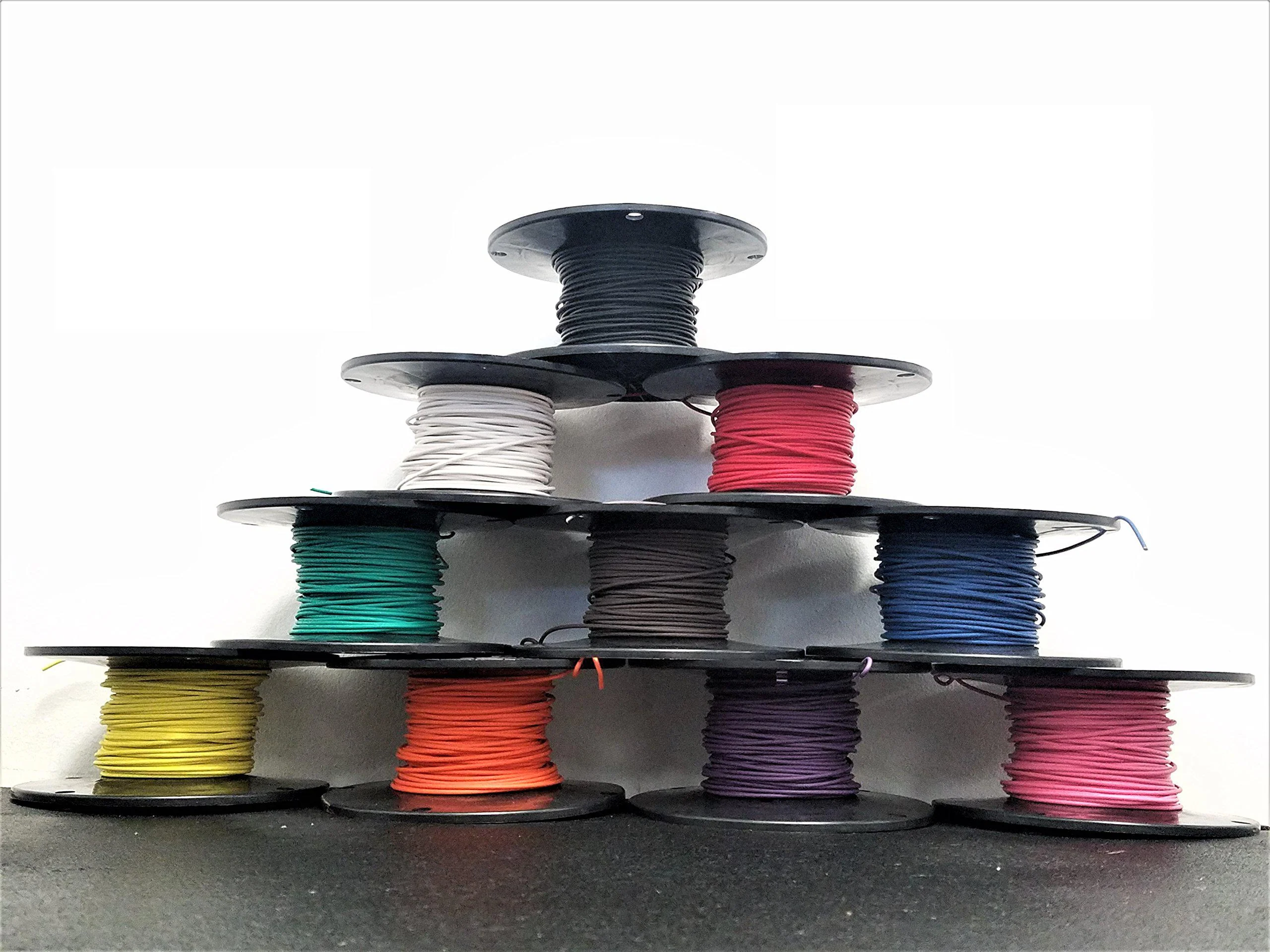 AC/DC WIRE AND SUPPLY automotive wire 18 awg high temp gxl stranded wire 10 colors 100 ft ea