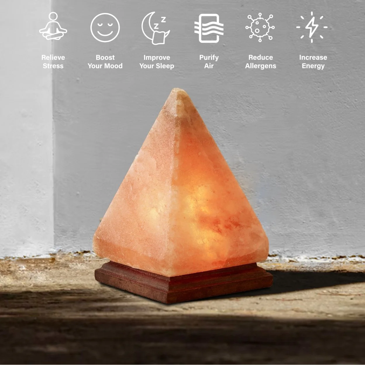 Loft Lyfe Ayub Salt Lamp - 8 Color Modes , Authentic Himalayan Salt Crystal , Natural Materials, Providing Health Benefits