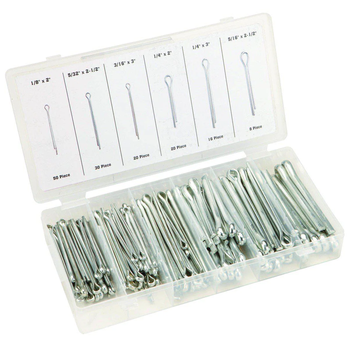 #1StoreHouse, Inc. new set of home improvement hardware 145 piece extra long cotter pin assortment shop garage storage box mechanics tool