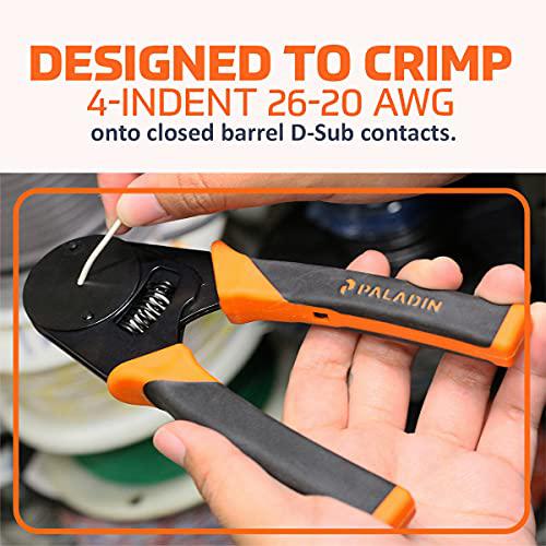 Tempo paladin tools pa1460 4-indent d-sub crimper, 26-20 awg