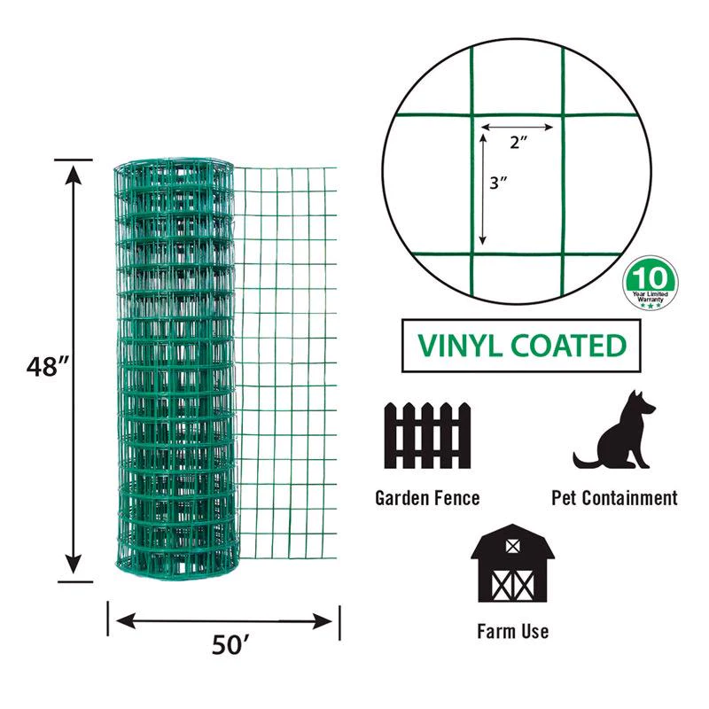 Garden Zone Garden Craft 48 in. H X 50 ft. L Steel Welded Wire Fence 2x3 in.