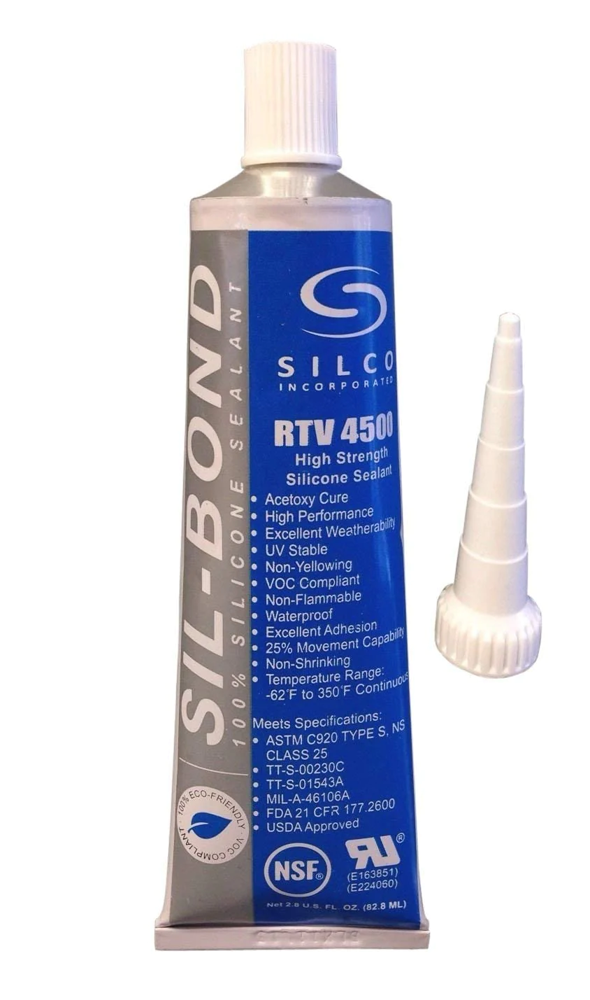 Generic Silicone RTV 4500 Food Contact Safe High Strength Silicone Sealant, Clear (2.8 FL. Ounce)