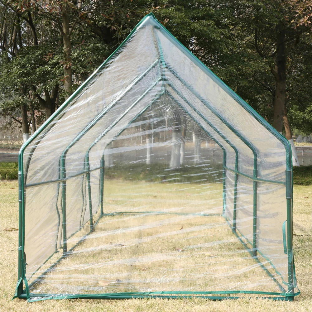 Palm Springs Gardening Cloche Tunnel Greenhouse with Roll Up Doors, 95x36x36-Inch, Waterproof Material Mini Hot House with UV P