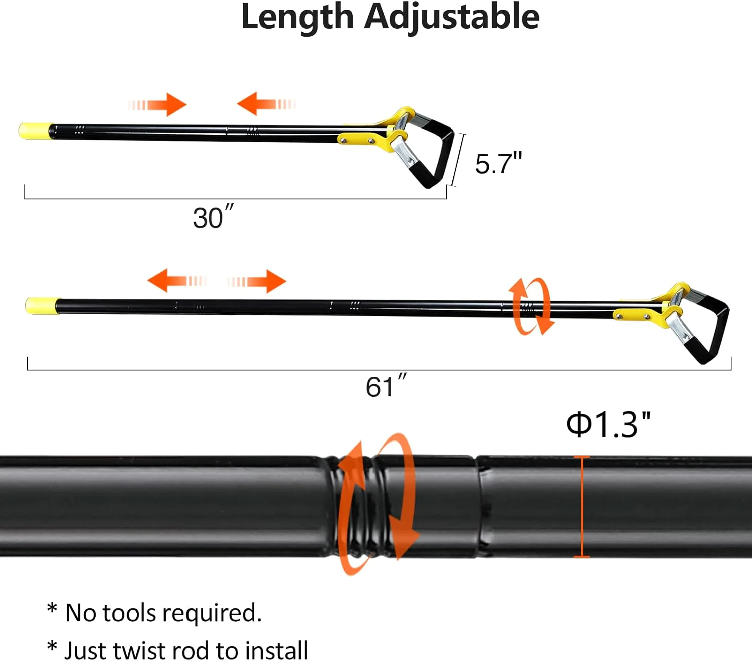 DonSail Hoe Garden Tool - Scuffle Garden Hula Hoes for Weeding Gardening Long Handle Heavy Duty - Adjustable Weeding Loop Stirrup Hoe 3