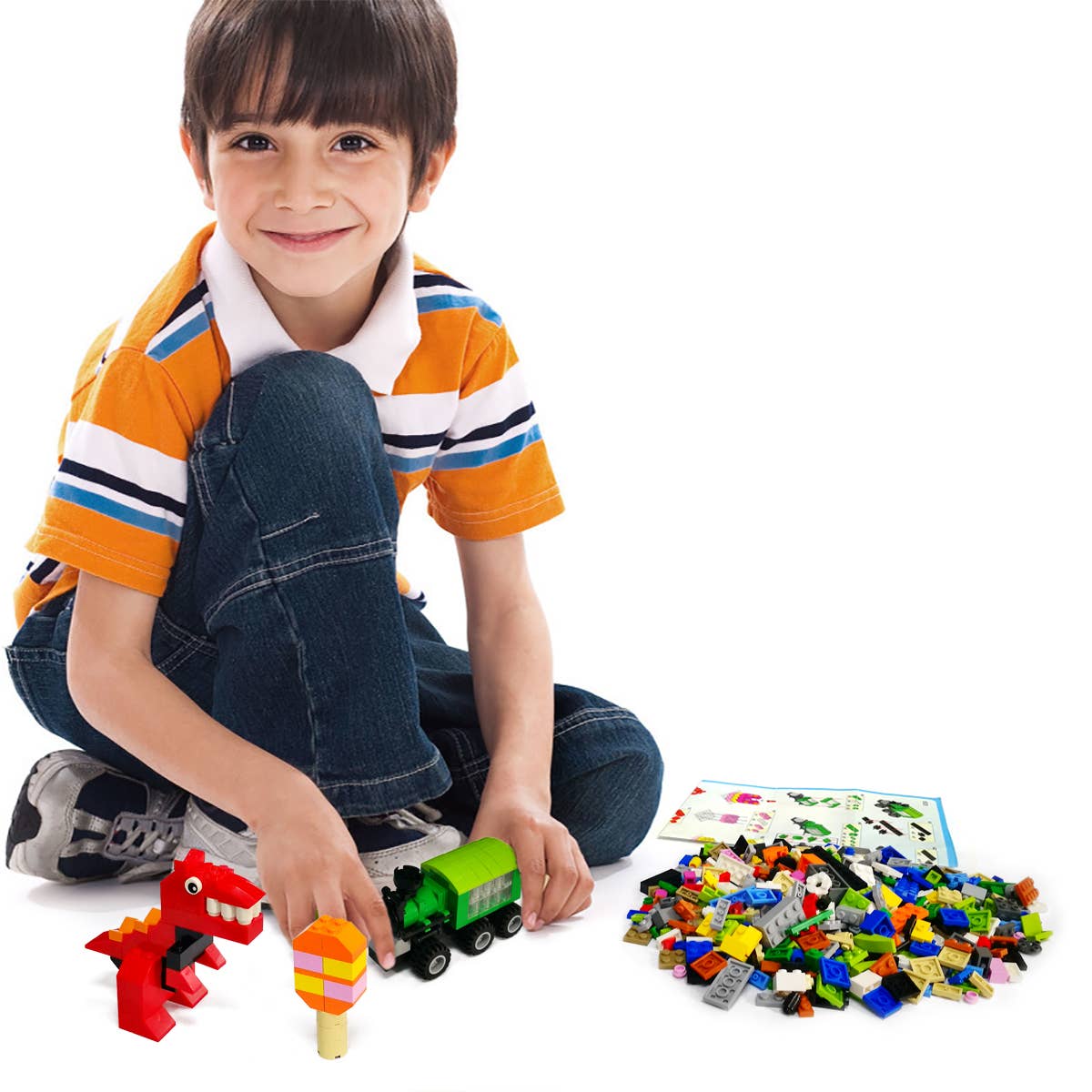 Fun Little Toys 1100 PCs Assorted Creative Building Blocks