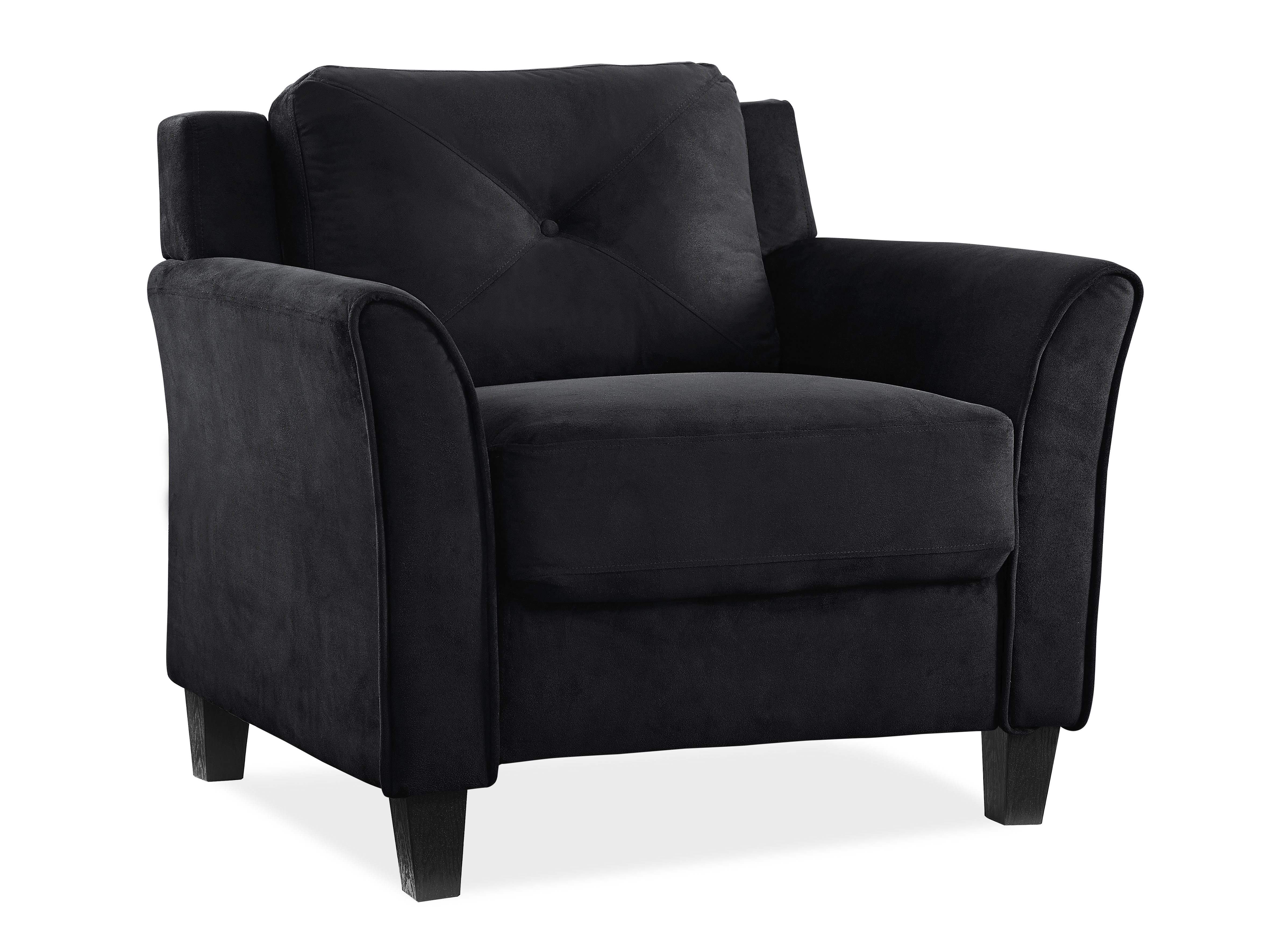 Lifestyle Solutions Hartford Chair with Curved Arm - Black