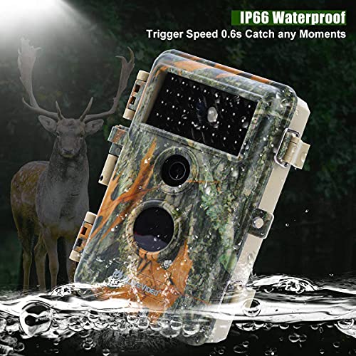 Blazevideo Game Camera &a; Deer Hunting Trail Cam With Night Vision 24Mp Photo 1296P Hd H.264 Mp4 Video No Flash 940Nm Infrared Waterproof Mo