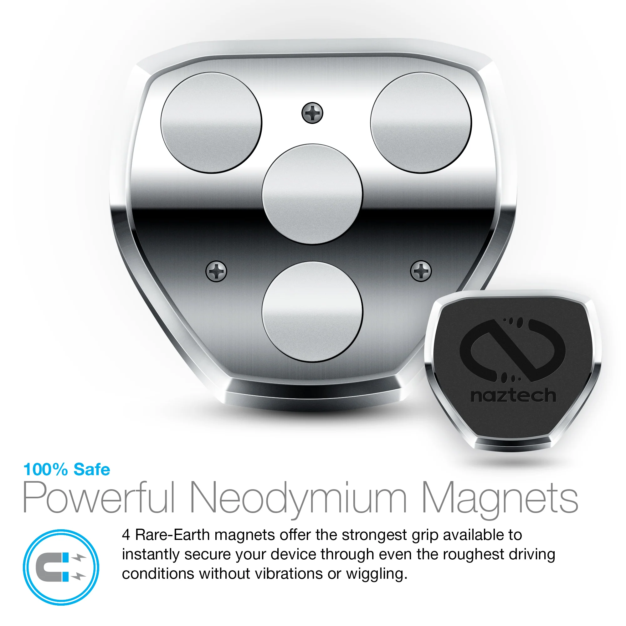 HyperGear Naztech MagBuddy Universal Magnetic Cup Holder Mount