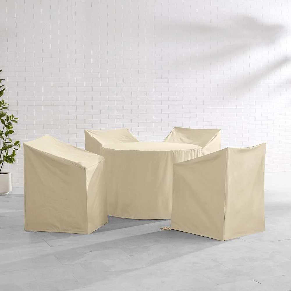 Crosley 5Pc Round Outdoor Dining Furniture Cover Set