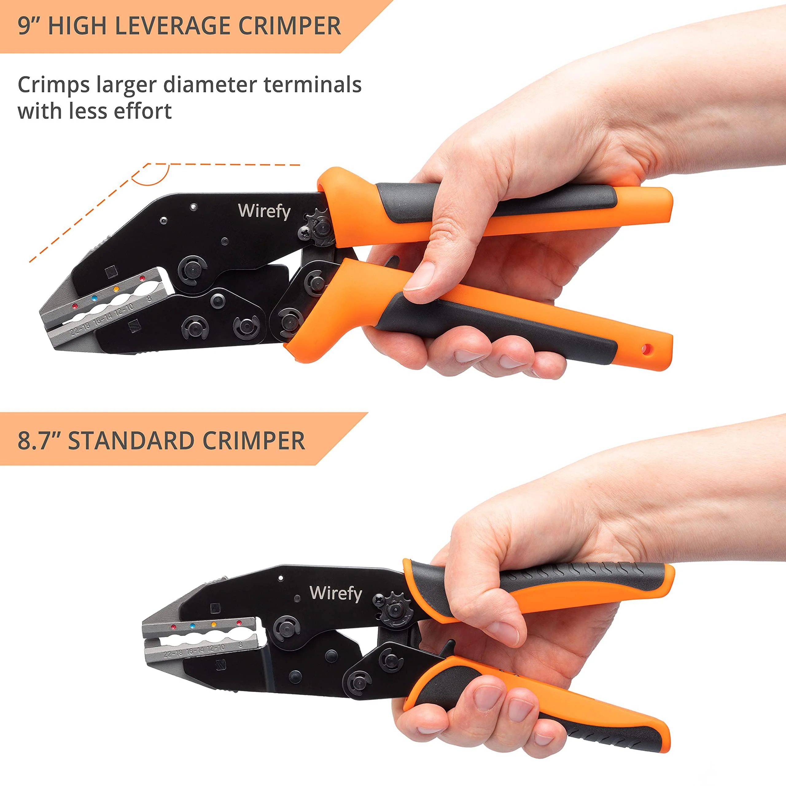 wirefy crimping tool set 11 pcs - high leverage wire crimper 9