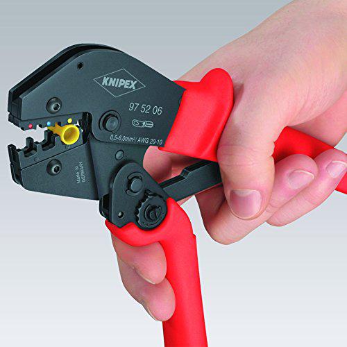 knipex tools - crimping pliers, 3 position contact (975205)