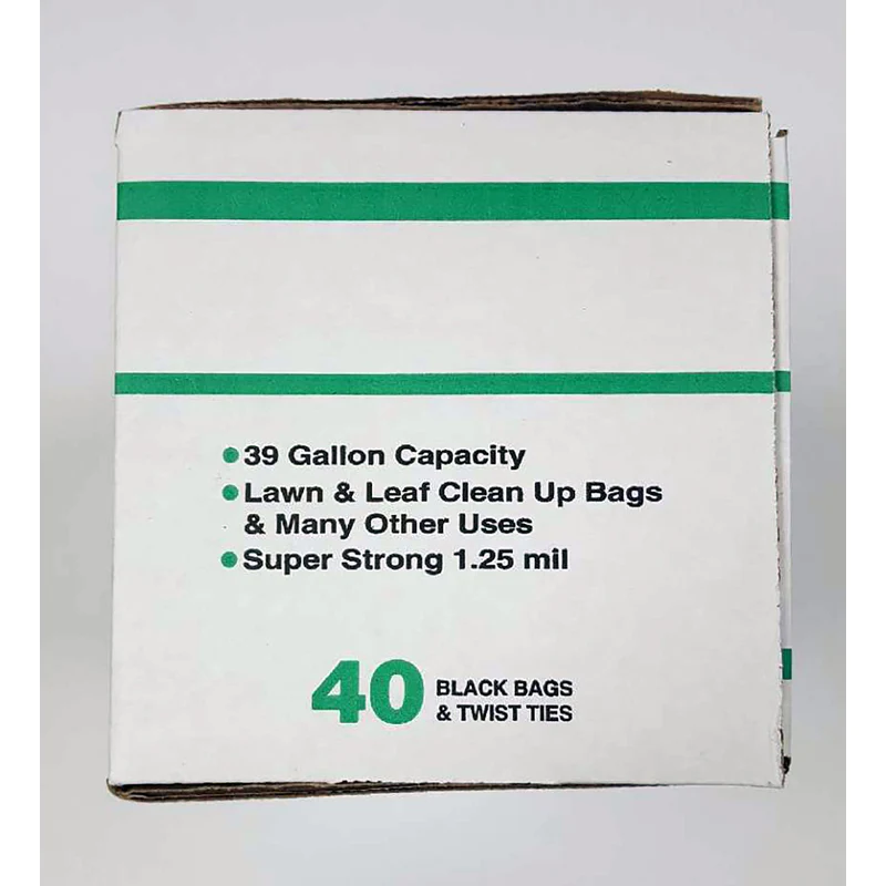 Primrose Plastics 39 gal Lawn and Leaf Bags Twist Ties 40 pk 1.25 mil