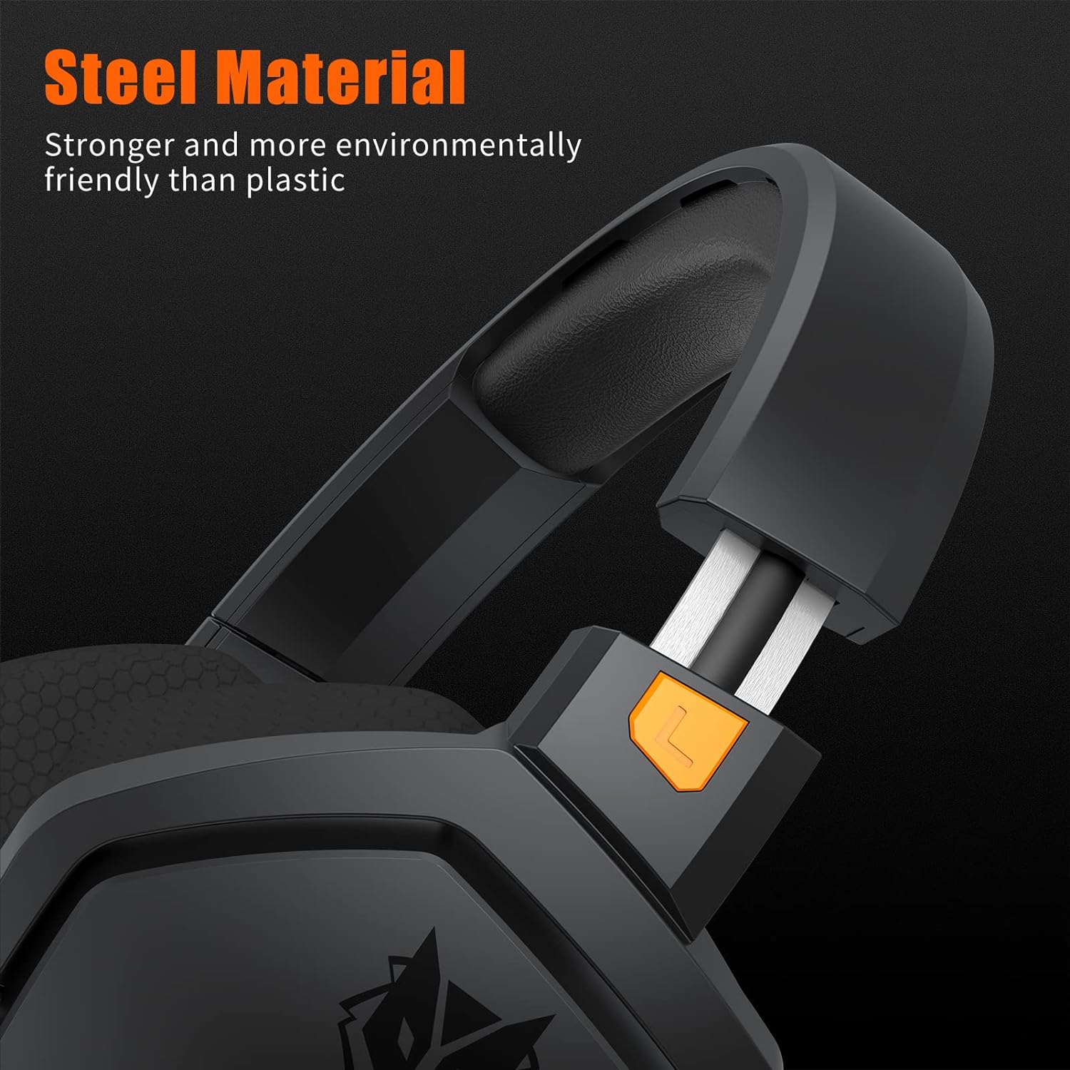 GCP Products G06 Wireless Gaming Headset With Crystal-Clear Microphone For Ps5, Ps4, Pc, And Switch, 47-Hr Battery, Ergonomic Design (Oran…