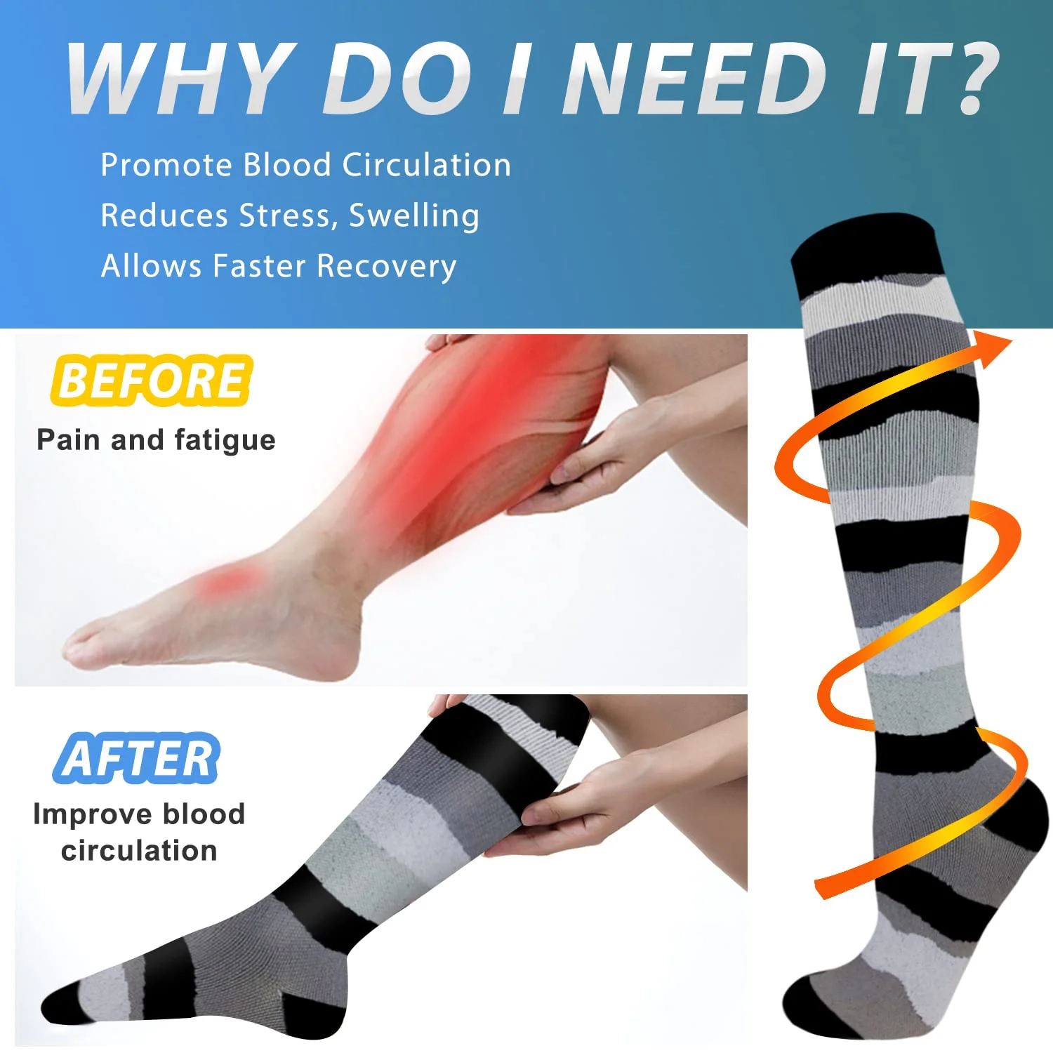 Aoliks Medical Compression Socks for Women &a; Men, Support Socks for Pregnancy Sports Running