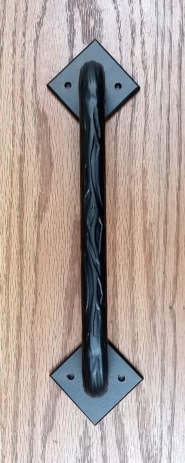 Wild West Hardware Curved Tree Branch Barn Door Handle, Gate Pull Handle (Matte Bronze Powder Coat)
