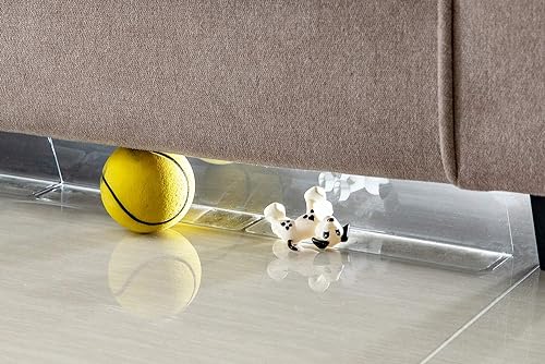 BOWERBIRD clear Toy Blockers for Furniture - Stop Things from going Under couch Sofa Bed and Other Furniture - Suit for Hard Sur