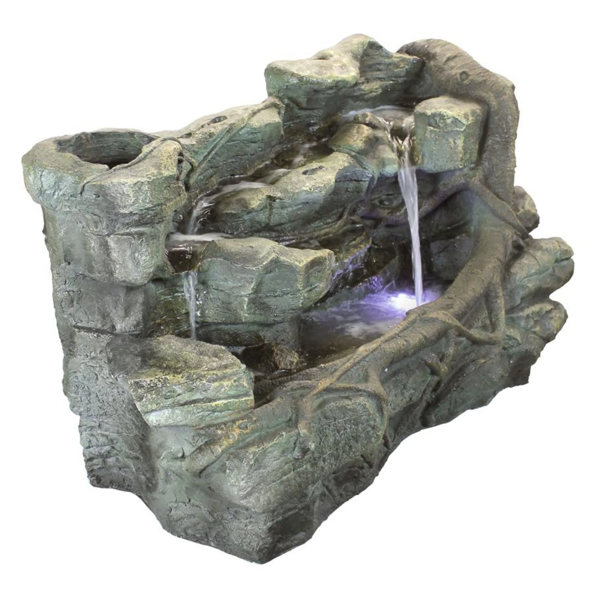 Outdoor Living and Style STAGGERED ROCK CANYON GARDEN FOUNTAIN NR