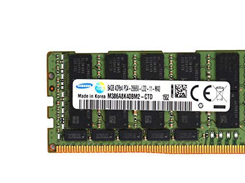 SamsungServerMemory samsung 64gb pc4-21300 ddr4-2666v-l load reduced 4drx4 cl19 288 pin 1.20v memory module lrdimm m386a8k40bm2-ctd