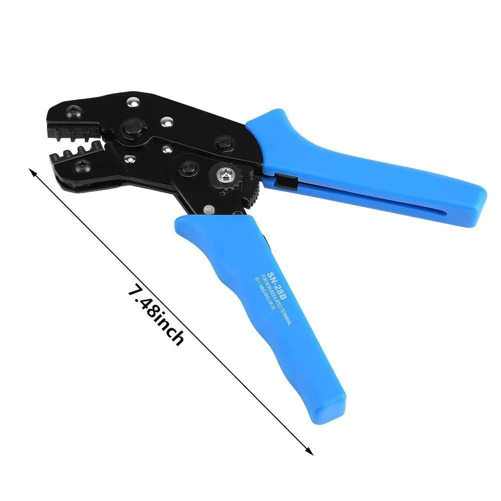 yosoo sn-28b pin socket terminal crimping tool ratchet crimper wire connector tool pliers for jst-sm &a; dupont